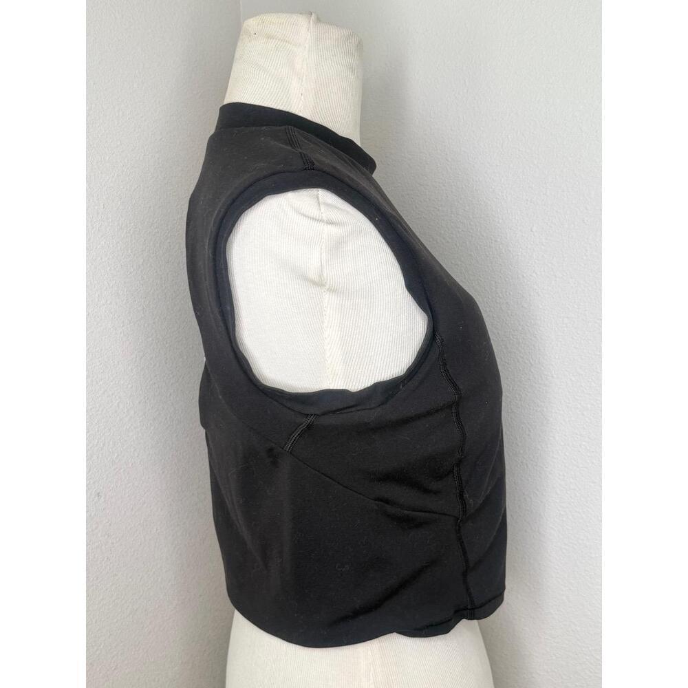 Lululemon Top LLL Diamond cutout Black Cropped Sleeveless Minimalist Modern - Picture 5 of 7